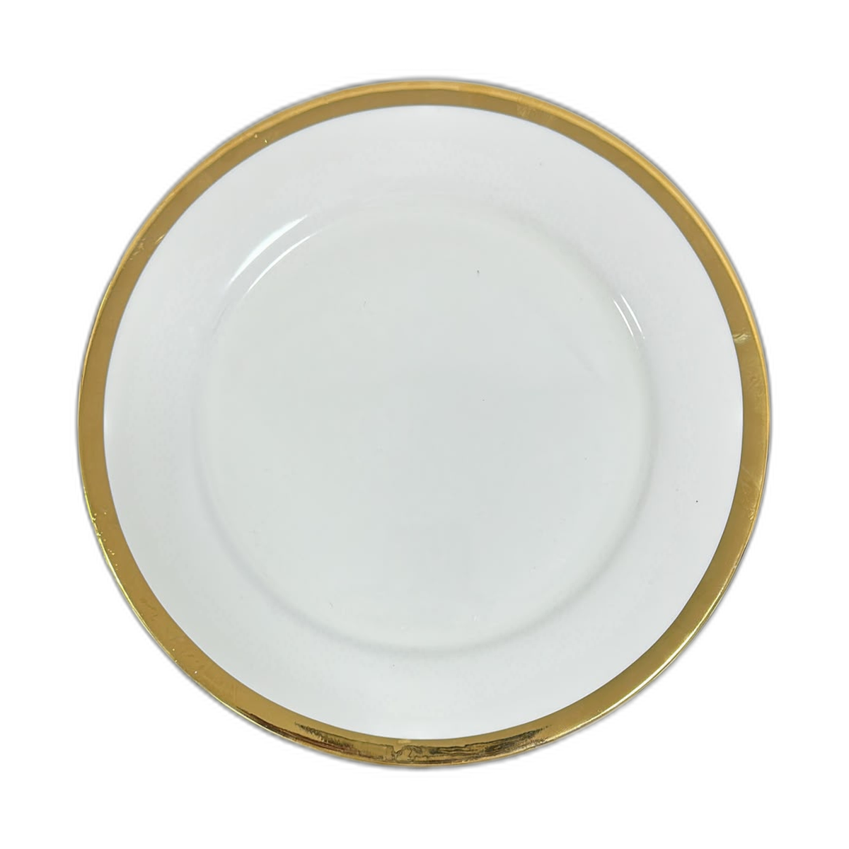 Plato llano 10.5" borde dorado