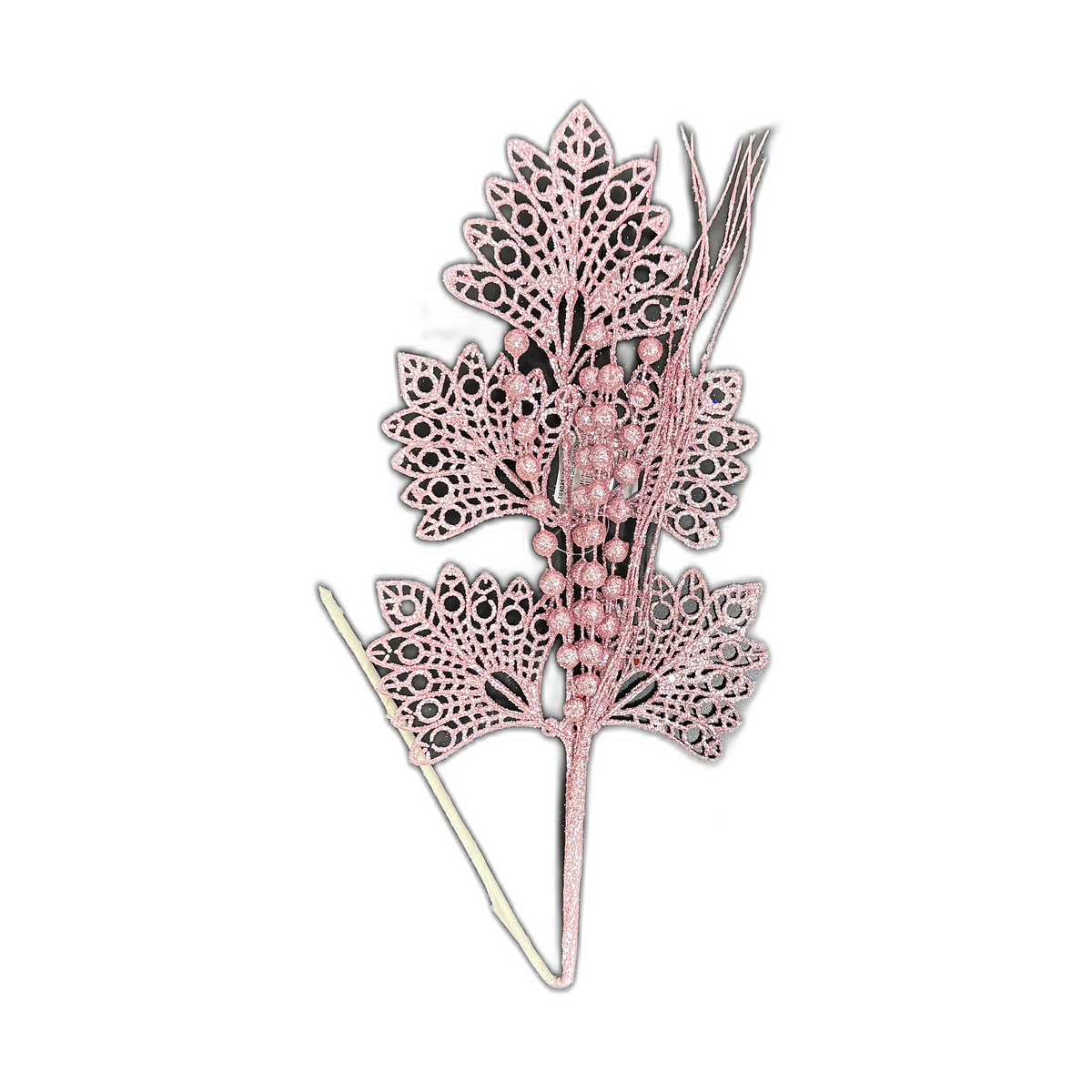 Pin navideño cereza con hojas