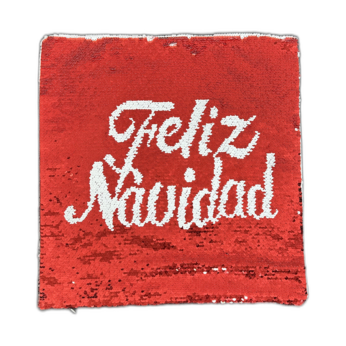 Forro de cojín navideño con lentejuela