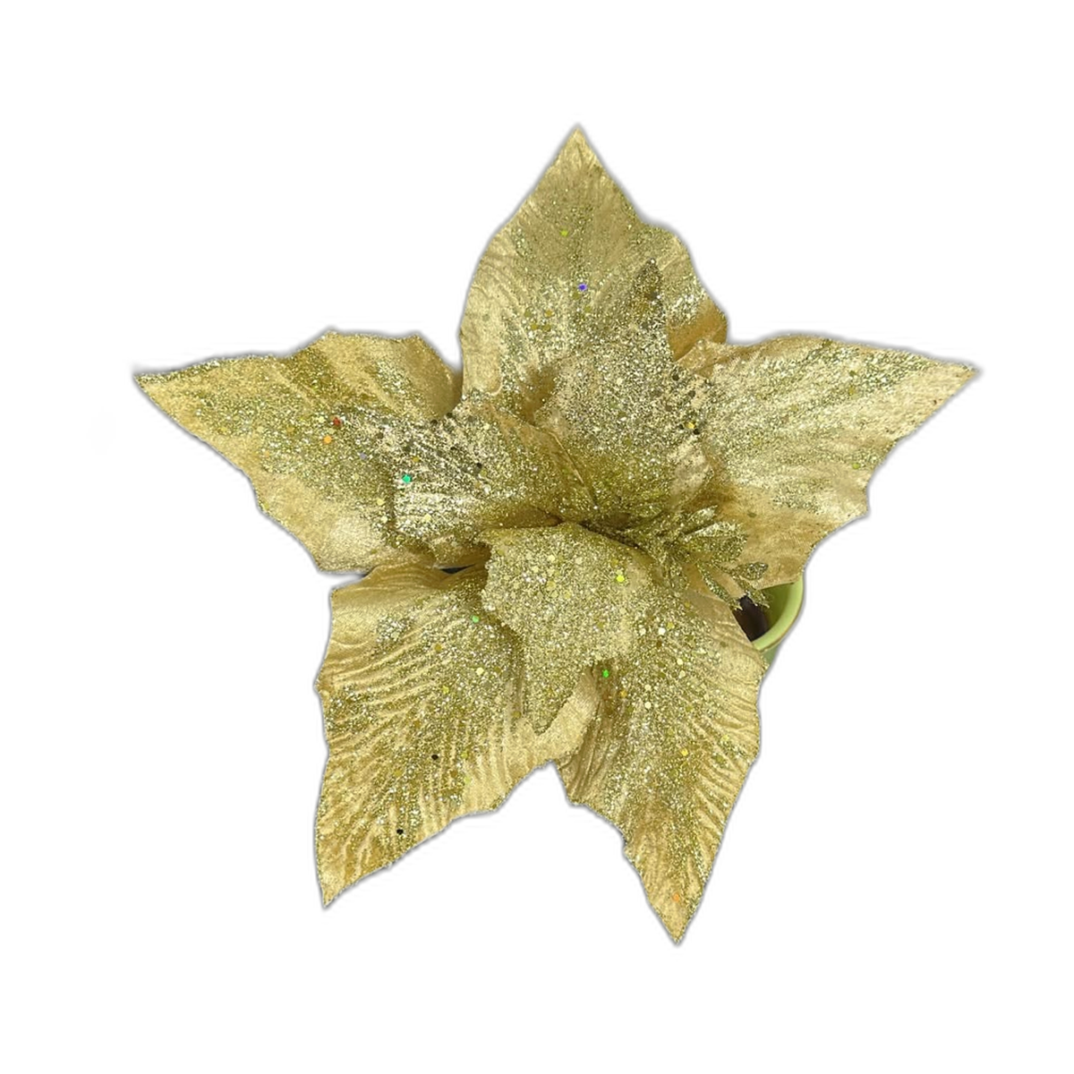 Flor navideña dorada 28cm