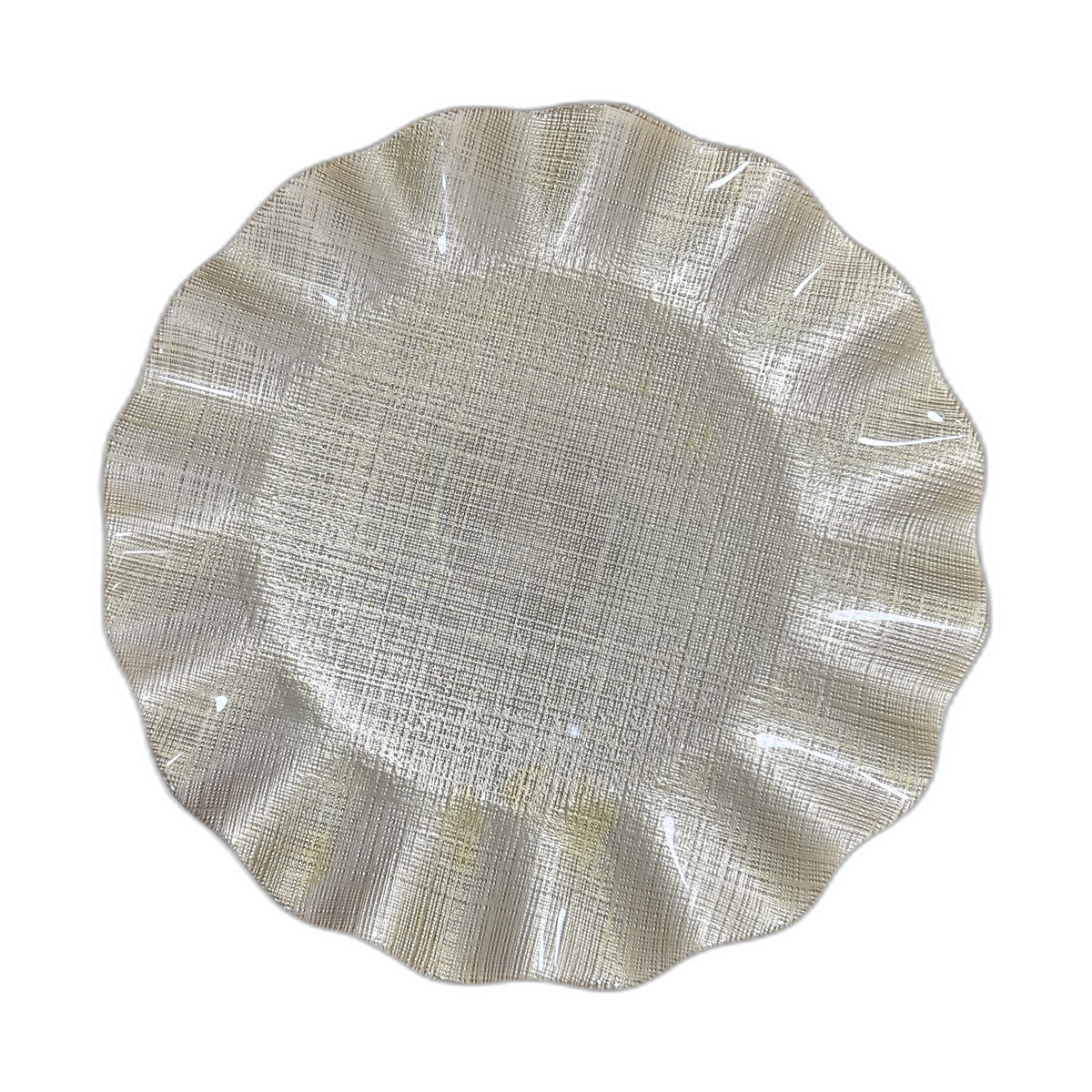 Plato base Moscú cristal decorativo dorado 33cm