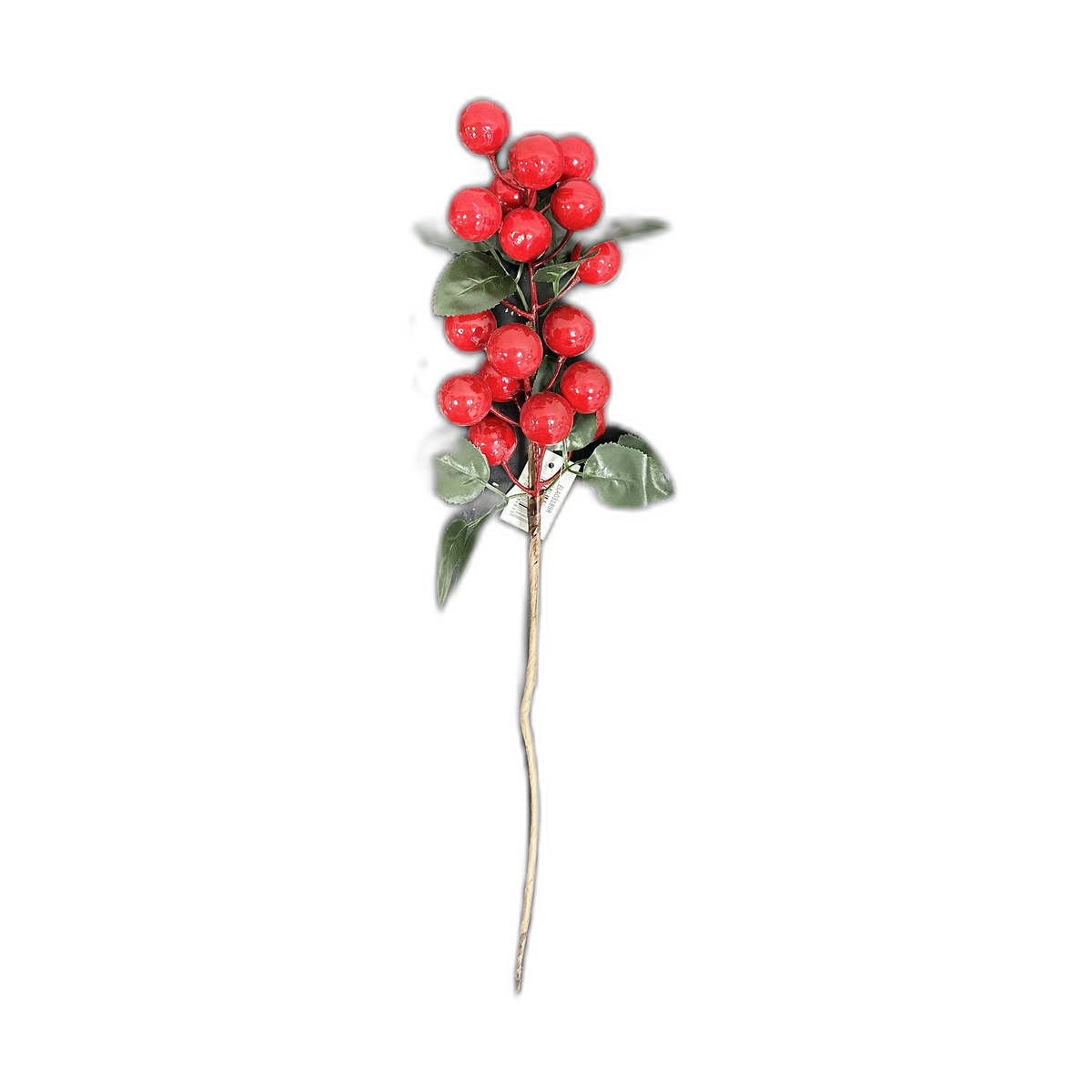 Pin berry rojo con hojas 48cm