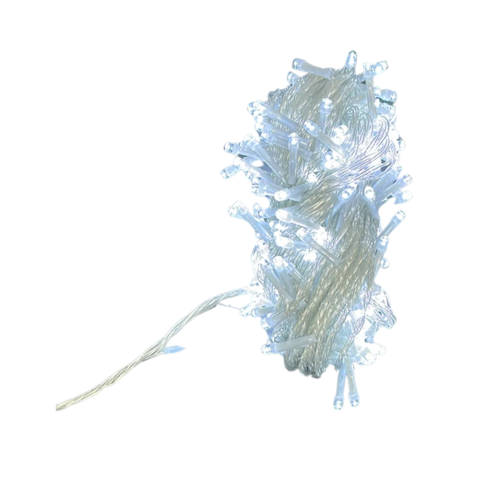 Luz LED blanca x200 cable transparente