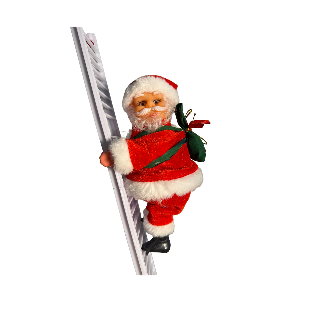 Muñeco de Navidad en escalera