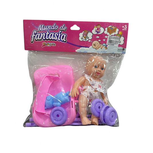 Bebé Salvita con coche