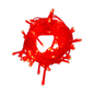 Luz LED x100 roja cable rojo