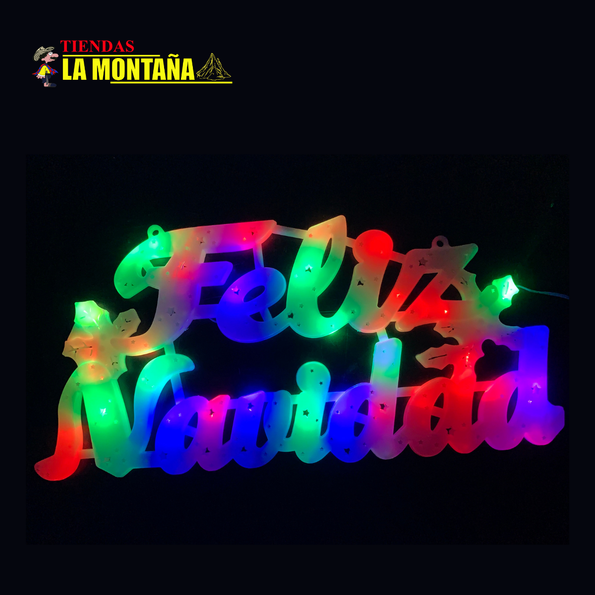 Letrero navideño decorativo Luminoso multicolor - Cód. 2092 / 13795 / 13796