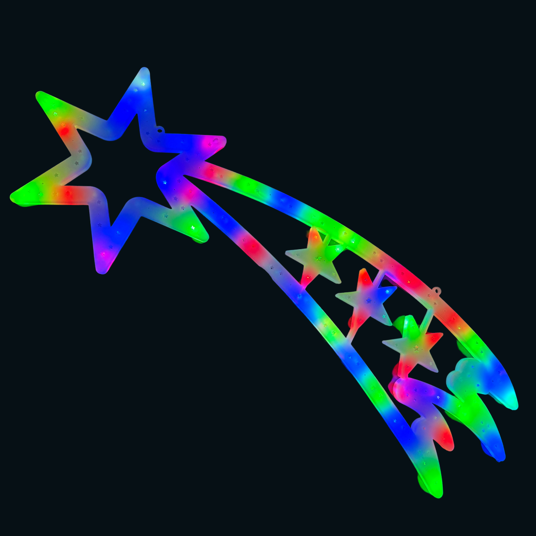 Luz LED figura estrella fugaz multicolor