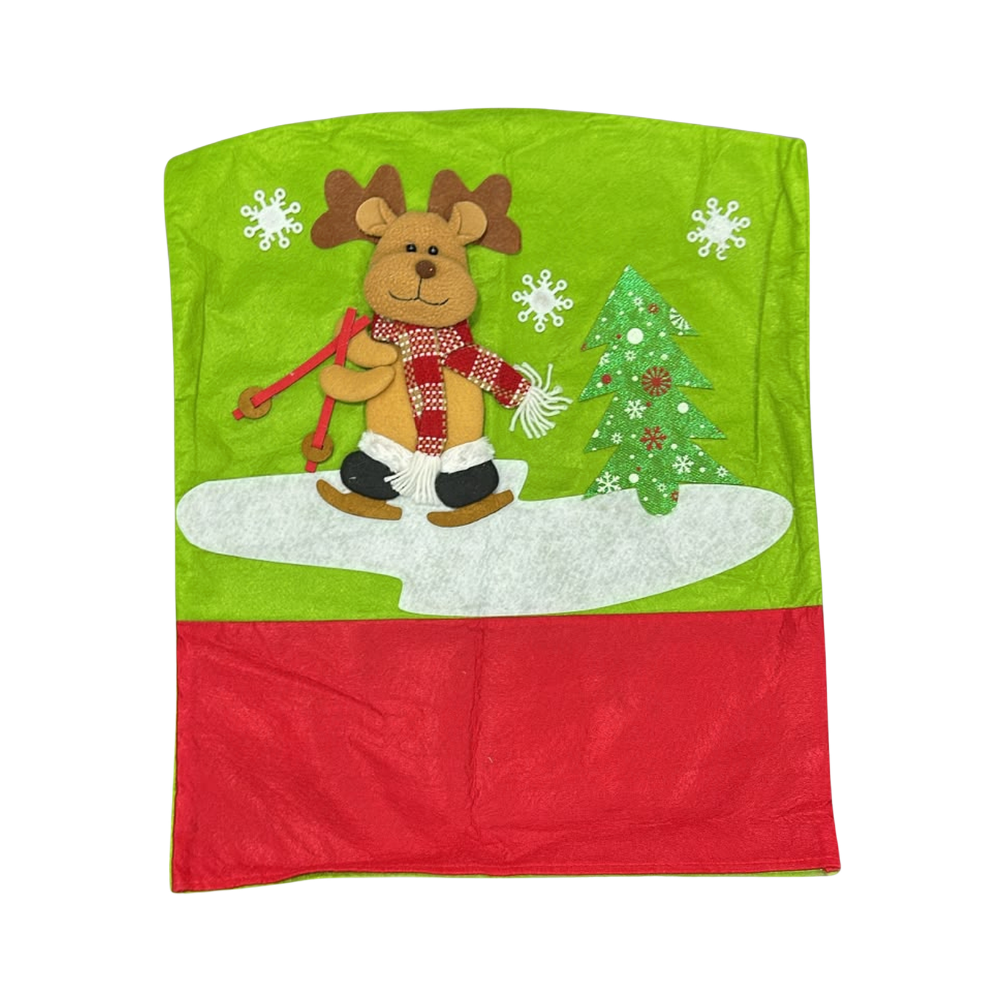Forro de silla navideño París con Santa dorado