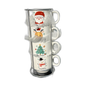 Set de pocillos navideños torre x4