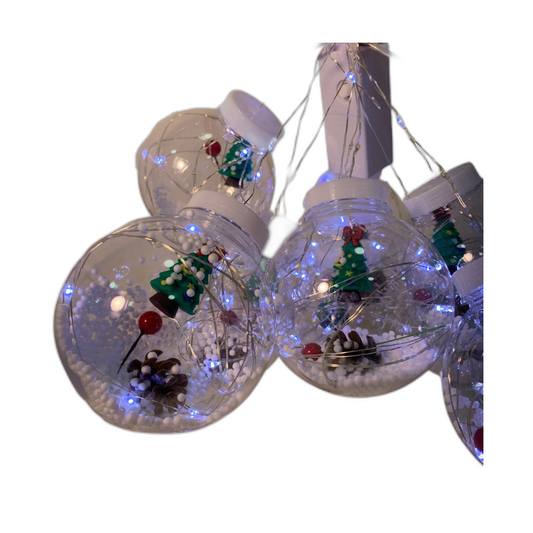 Esfera Navideña Transparente con luz Led