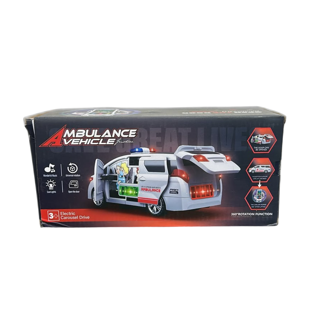 Carro ambulancia con luces