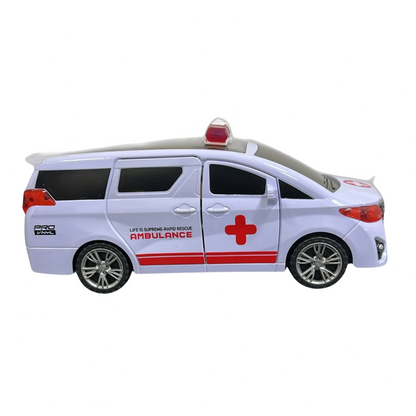 Carro ambulancia con luces