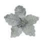 Flor navideña plata