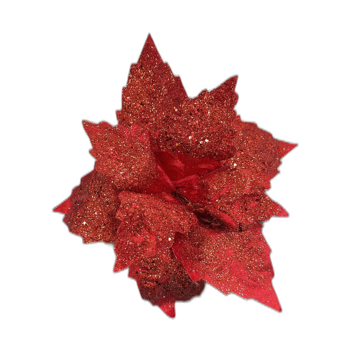 Flor navideña roja 32cm