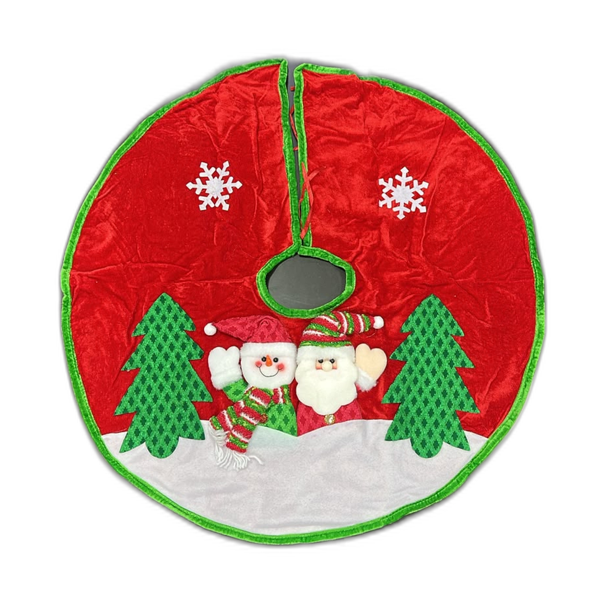 Pie de árbol navideño Valencia beige y dorado