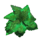 Flor navideña verde 40cm metálica