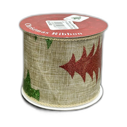 Cinta navideña 6cm x 3 yardas