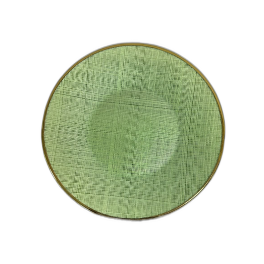 Plato base Helsinki cristal verde 33cm
