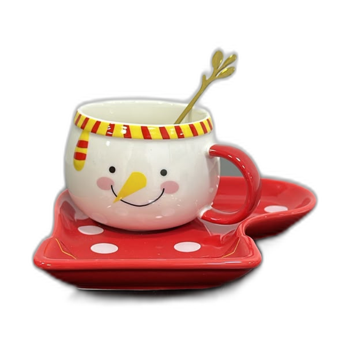 Set x3 taza plato y cuchara navideño Granada