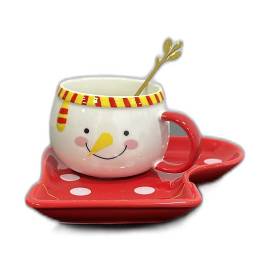 Set x3 taza plato y cuchara navideño Granada