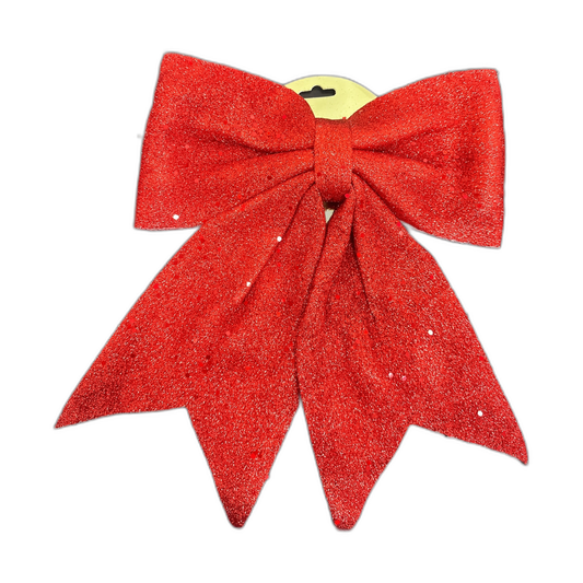 Moño rojo brillante decorativo