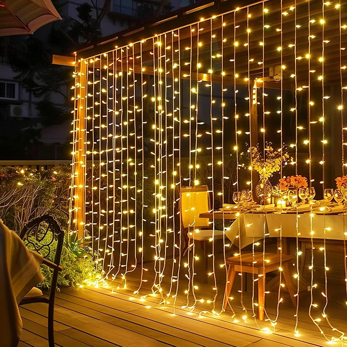 Cortina de luces LED 280 luces 3x2 metros