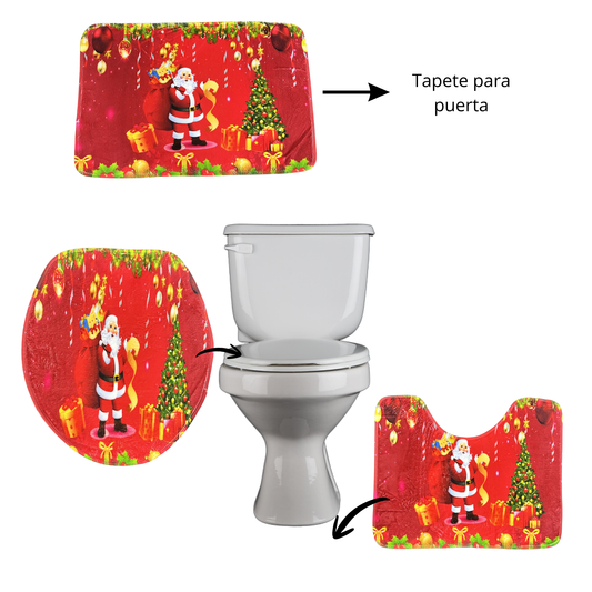 Juego de baño navideño x3 - Cód. 17427