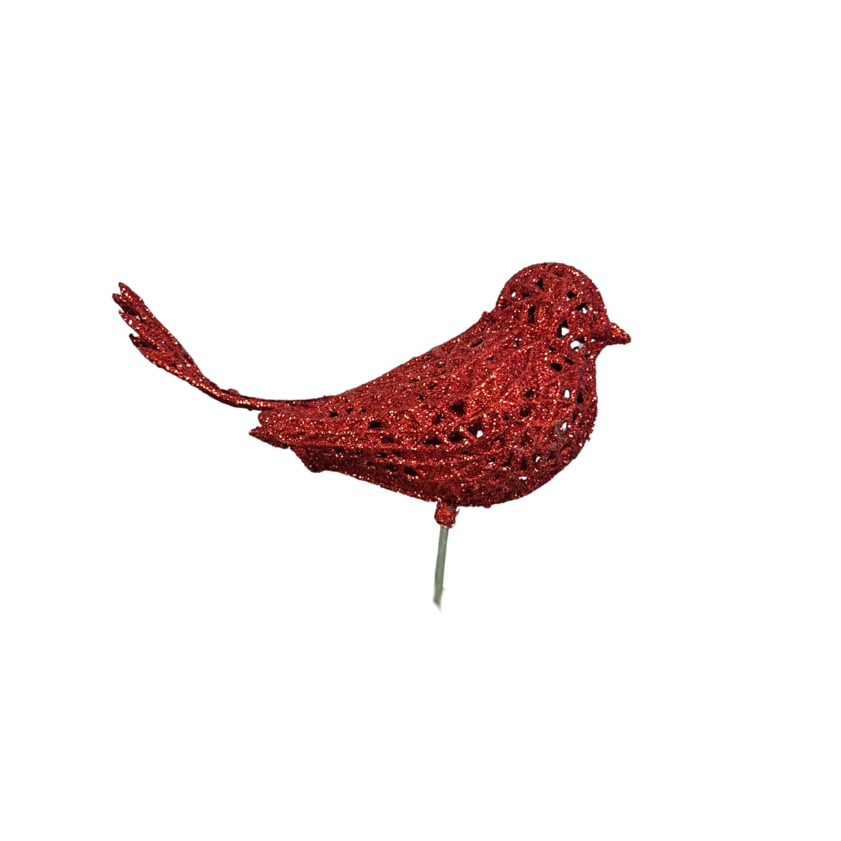 Pájaro escarchado decorativo