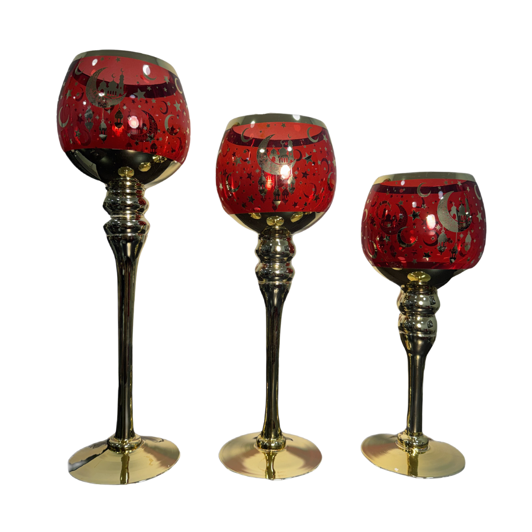 Set de 3 candelabros copa Marrakech