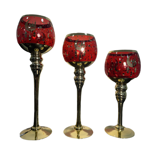 Set de 3 candelabros copa Marrakech