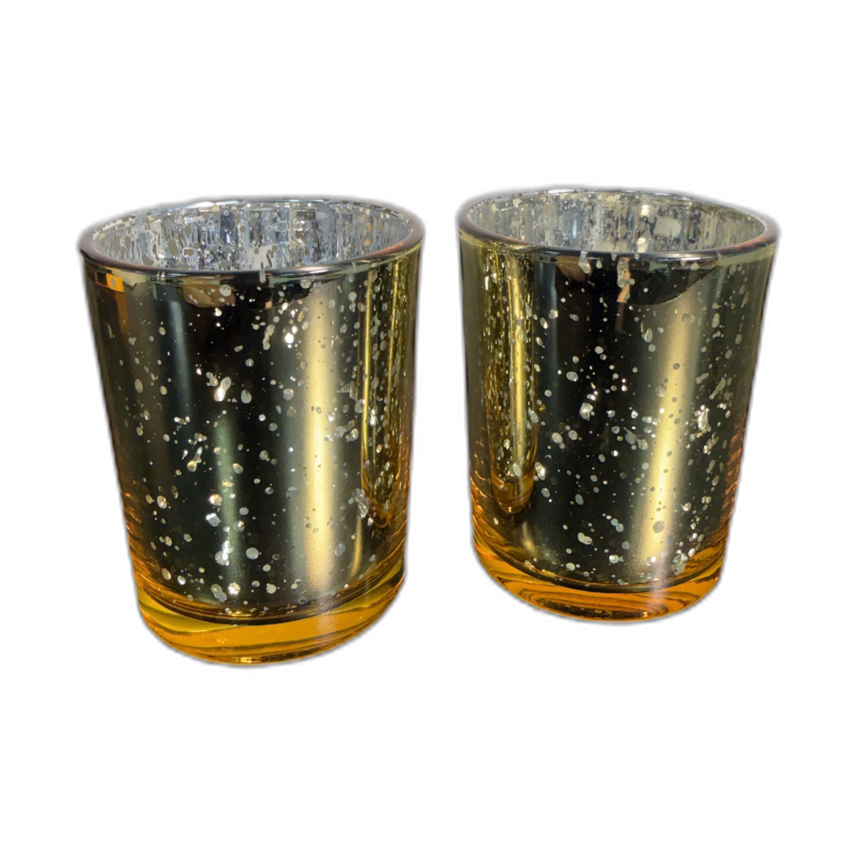 Copa candelabro navideña dorado con plateado