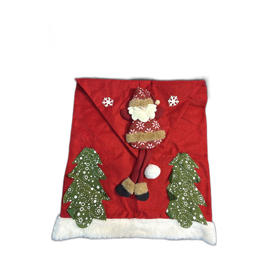 Forro navideño para espaldar de silla