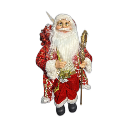 Muñeco Papá Noel rojo 40 cm