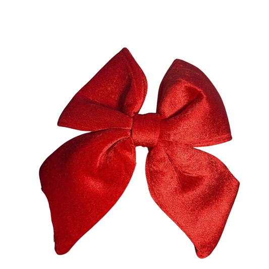 Lazo decorativo en velvet rojo