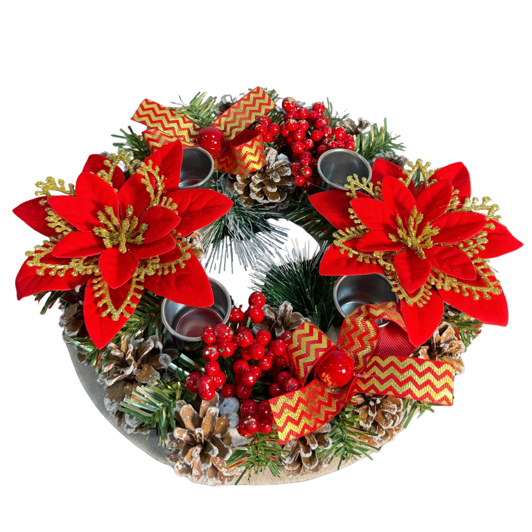 Corona de adviento decorativa 25cm
