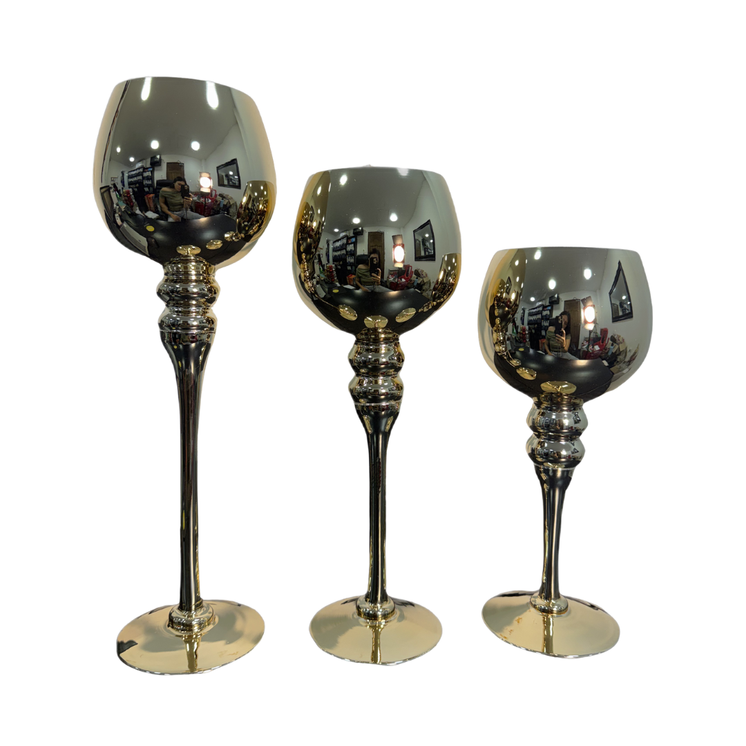 Set de 3 candelabros copa Dubái