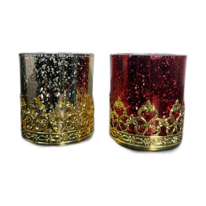 Vaso para centro de mesa craquelado