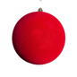 Bola de navidad aterciopelada roja 25cm