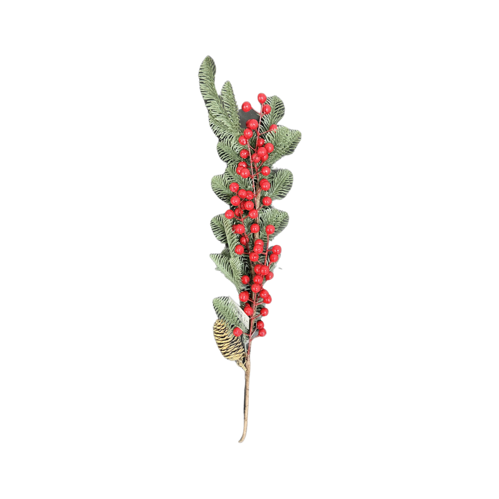 Pin berry con piña y ramas 75cm