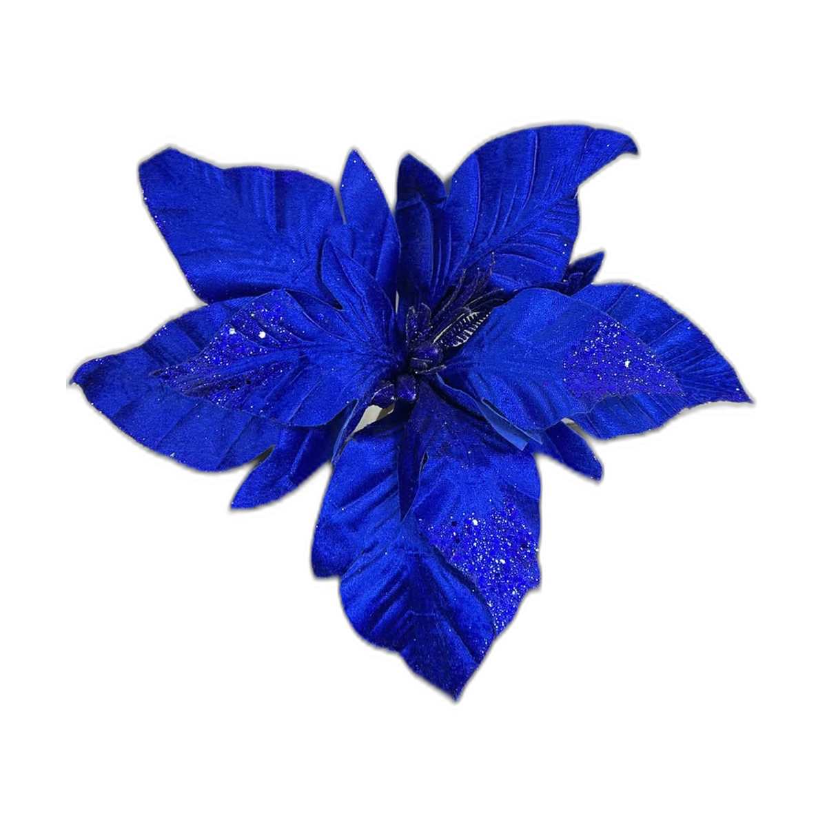 Flor navideña azul 35cm (8 pétalos)