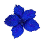 Flor navideña azul 32cm (5 pétalos)