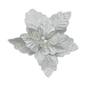 Flor navideña blanca 34cm (8 pétalos)