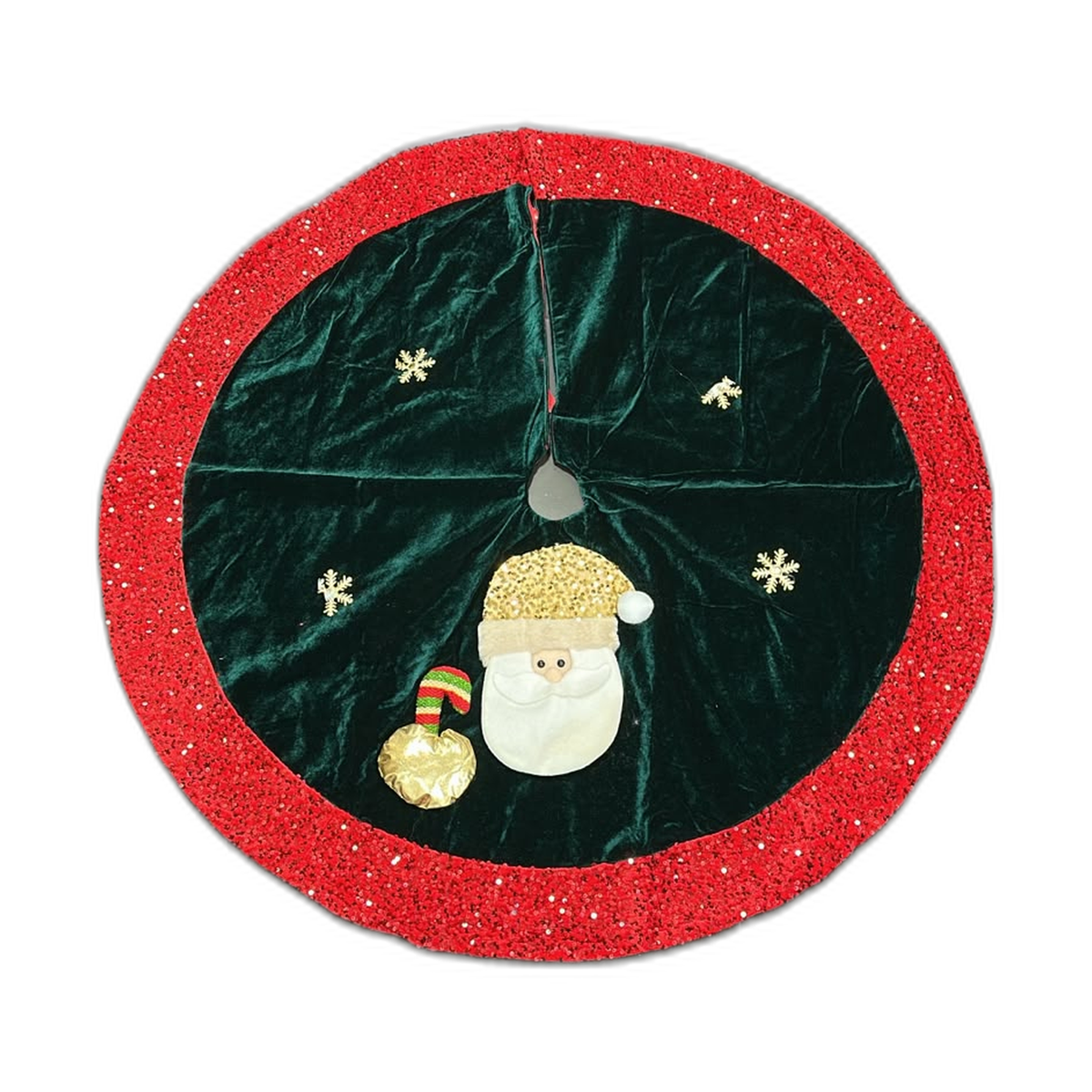Pie de árbol navideño Turín terciopelo verde