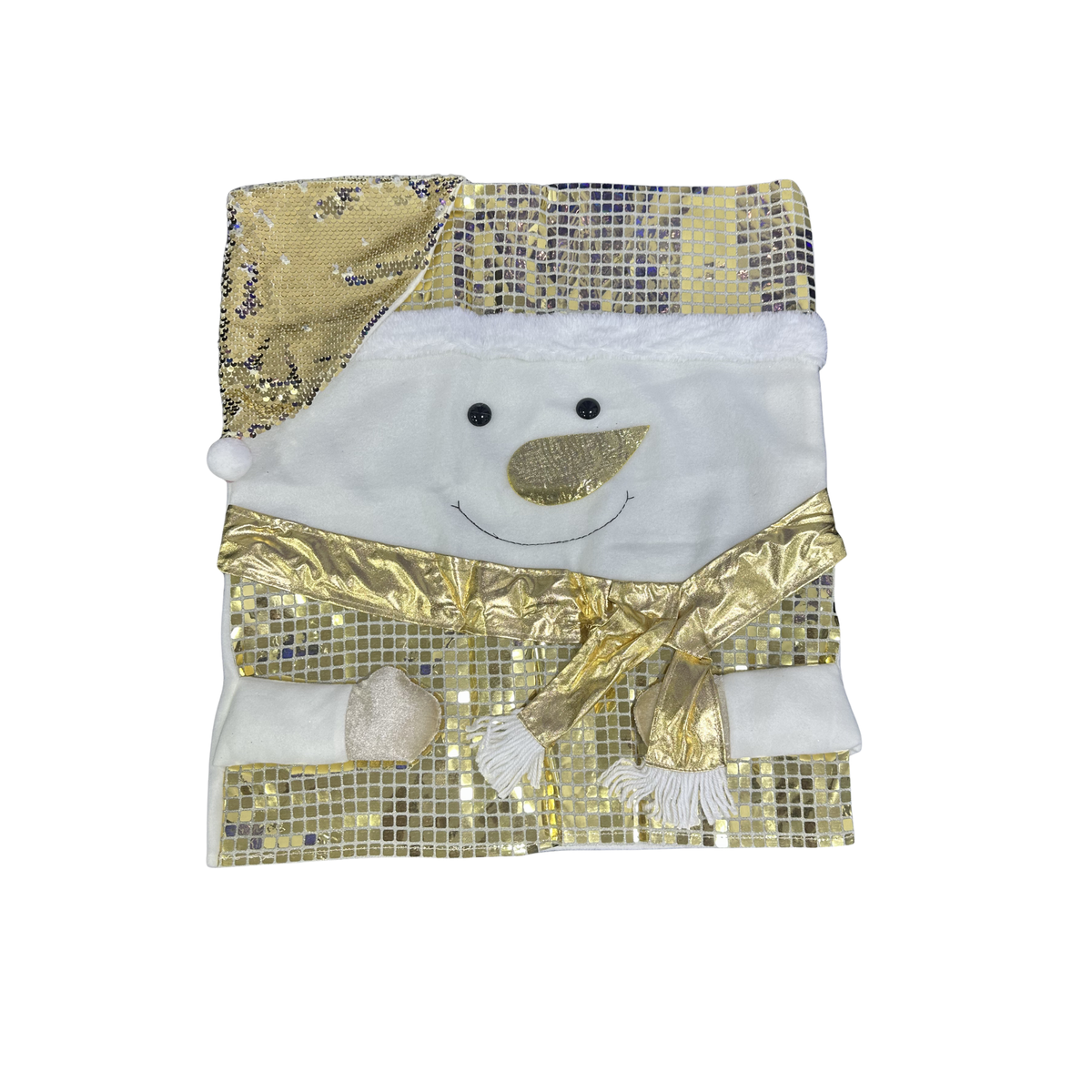 Forro silla dorado navideño