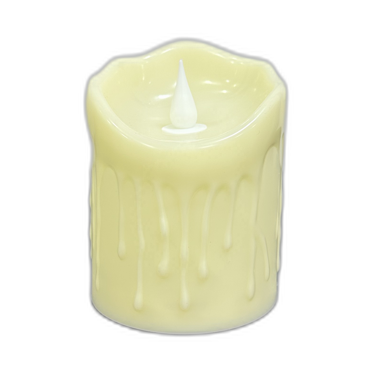 Vela de pila decorativa blanca