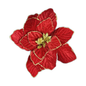 Flor navideña roja 25 pétalos