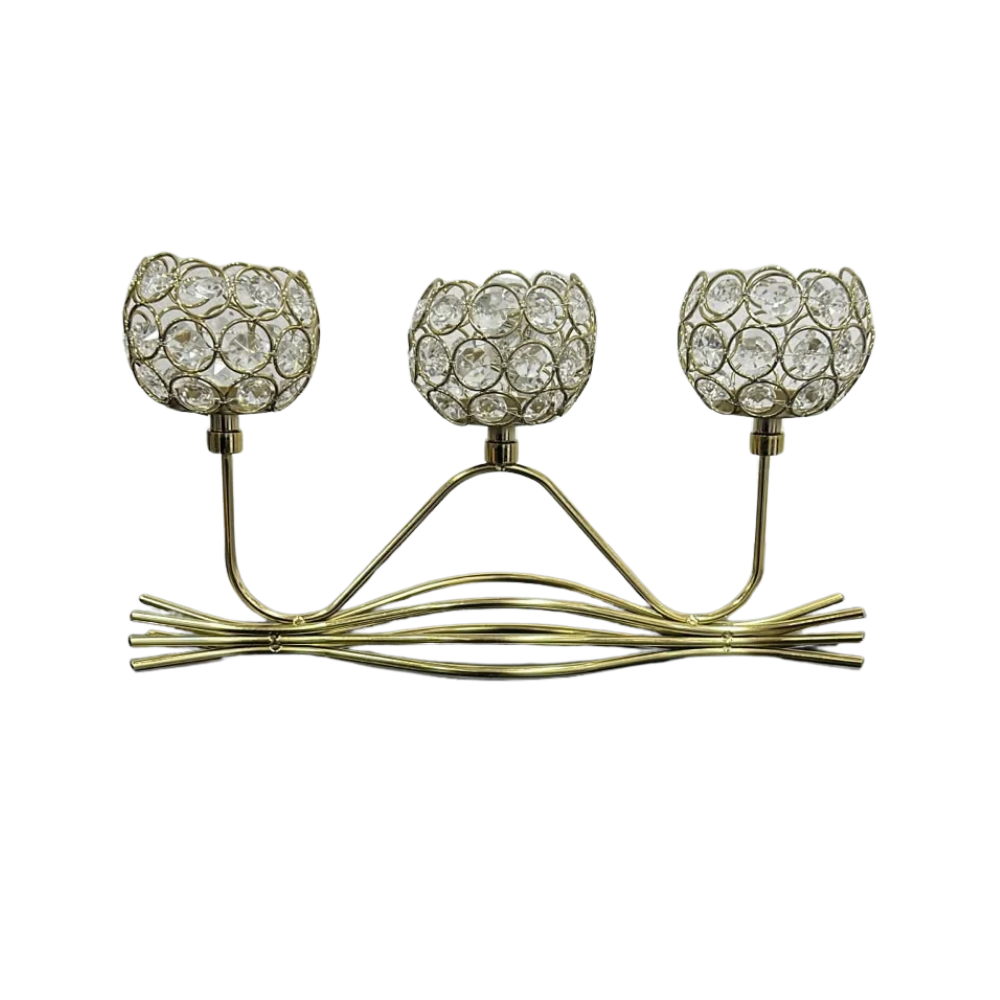 Candelabro Mónaco de tres copas