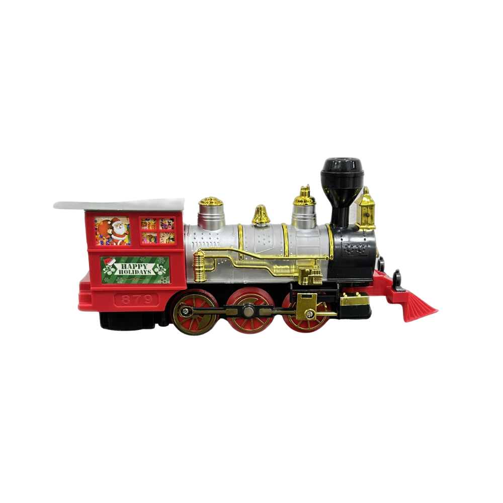 Tren navideño con luces, música y humo