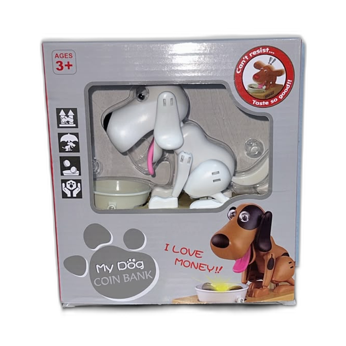JUGUETE PERRO TRAGA MONEDA REF  8801 399-70 REYFI